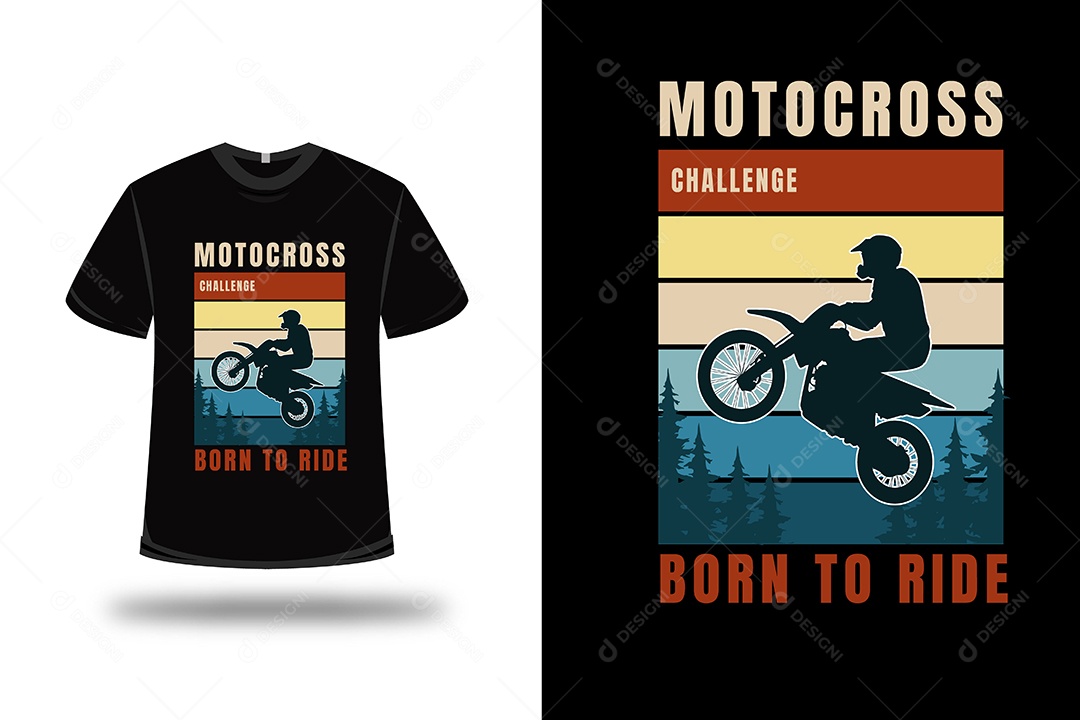 Camiseta Desafio de Motocross Vetor EPS