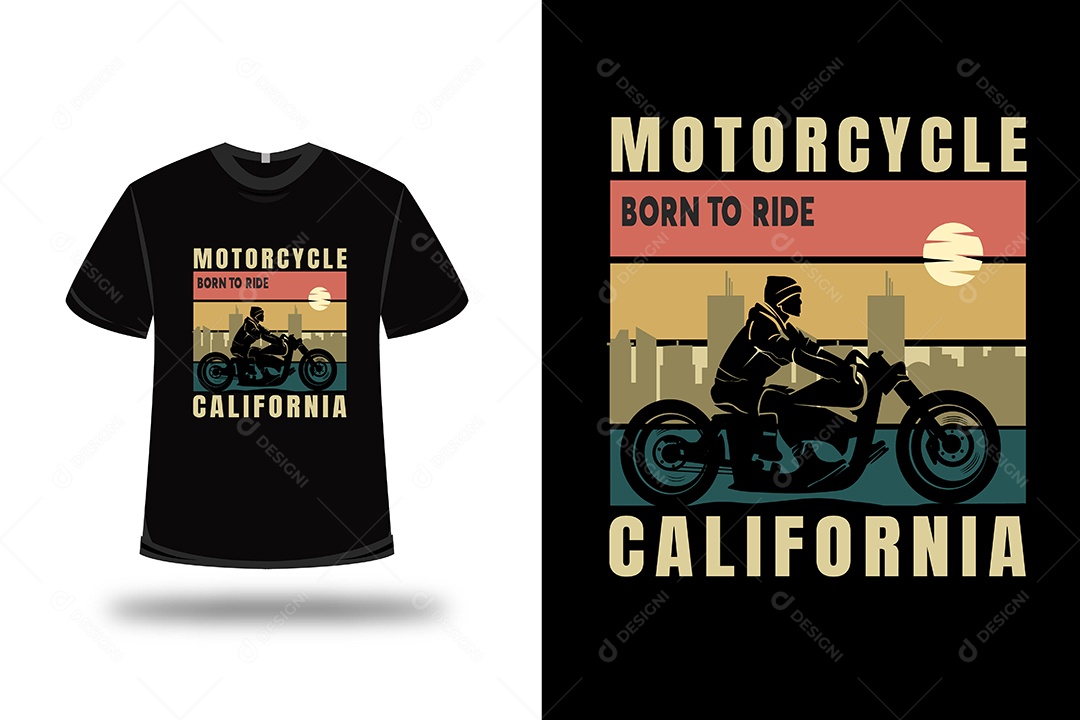 Camiseta Motocicleta Vetor EPS