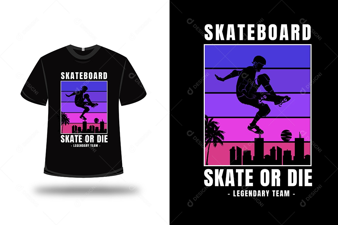 Camiseta Skate Vetor EPS
