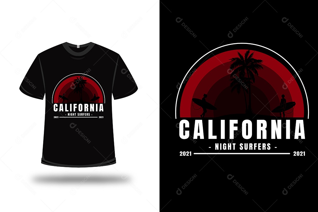 Camiseta Surfistas Noturnos  Vetor EPS