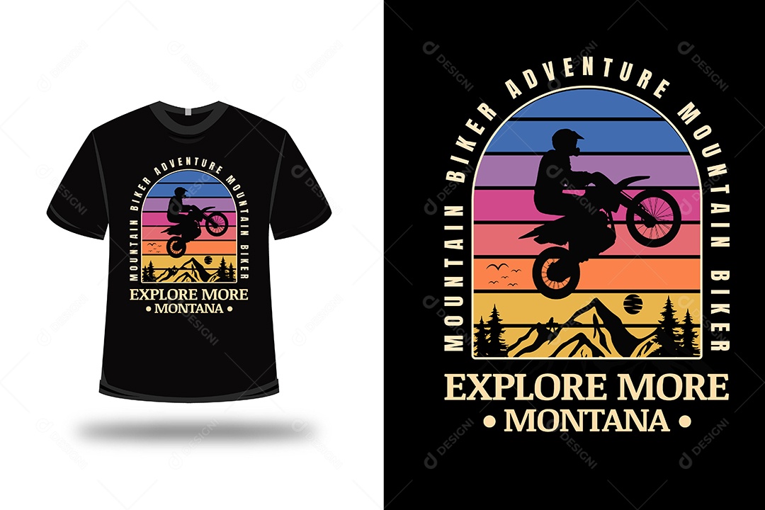 Camiseta Ciclista de Montanha  Vetor EPS