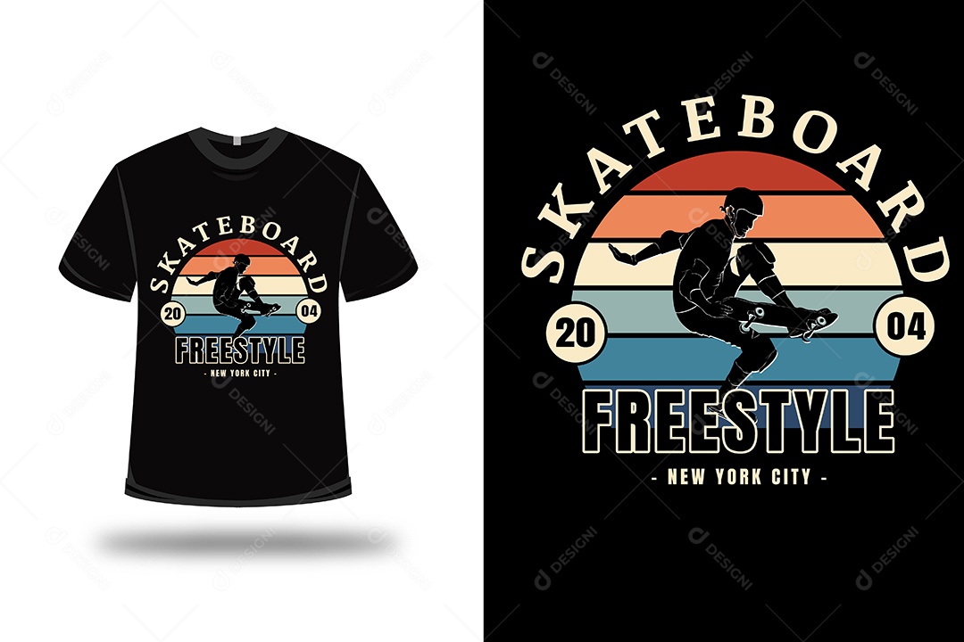 Camiseta Skate  Vetor EPS