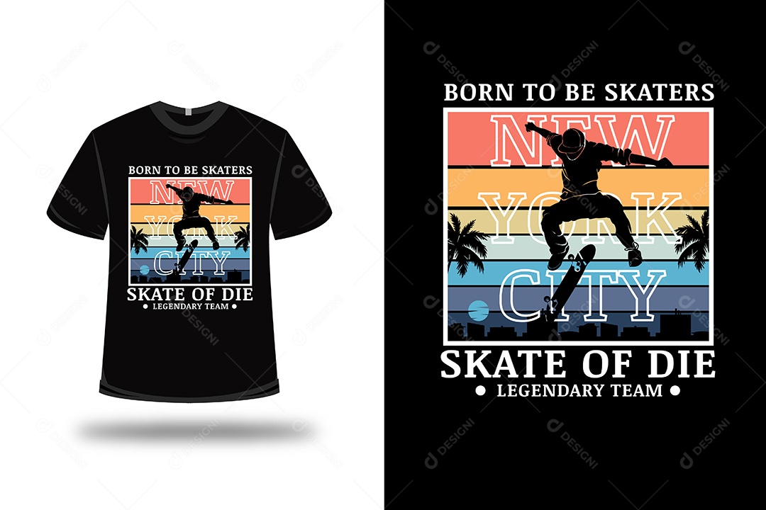 Camiseta Nascido Para ser SkatistaVetor EPS