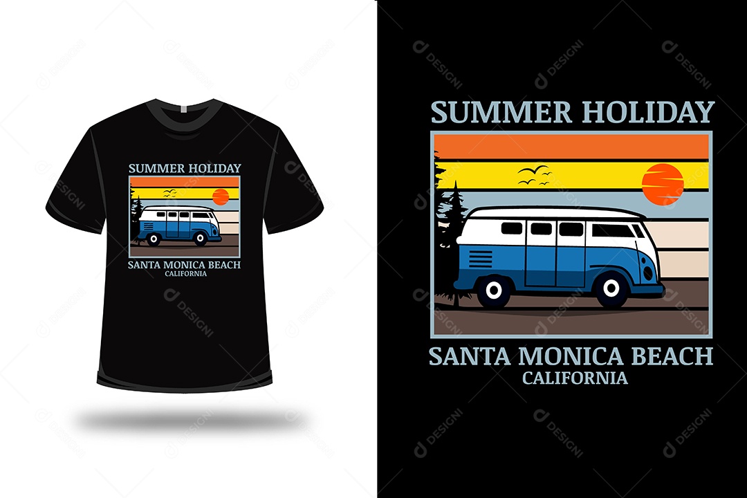 Camiseta  Férias de Verão Vetor EPS