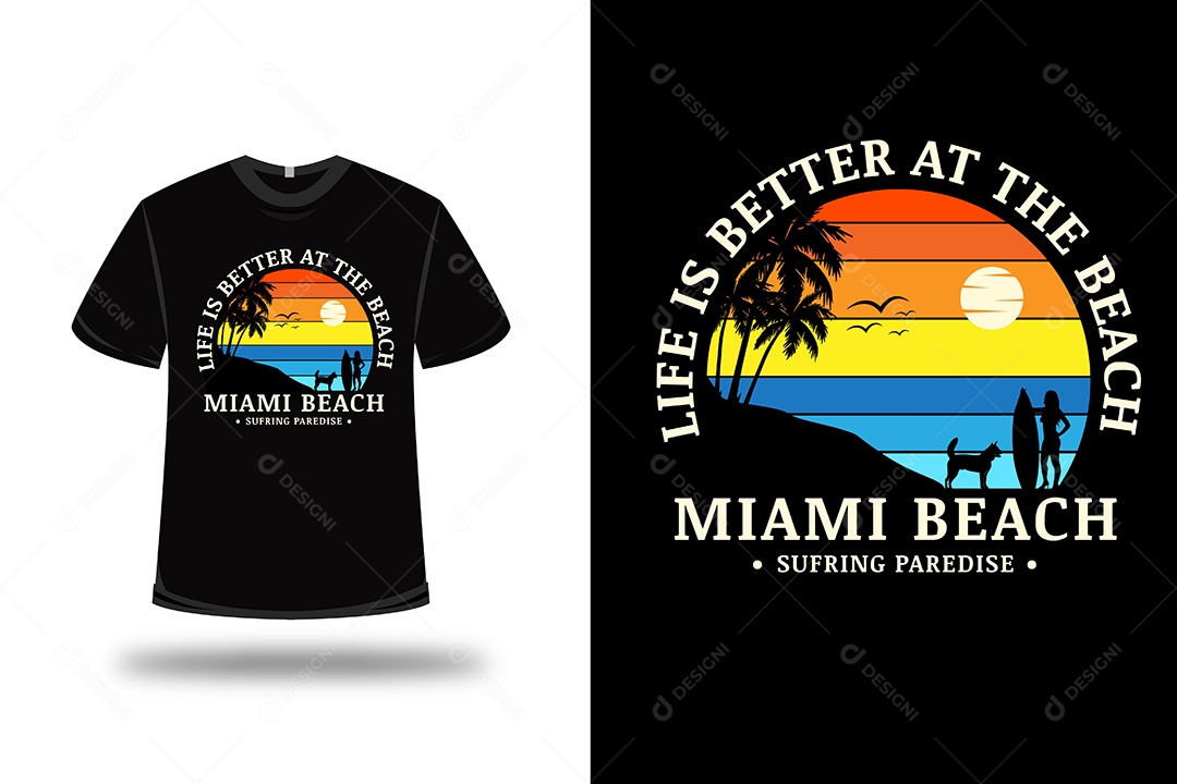 Camiseta Paraíso do Surf Vetor EPS