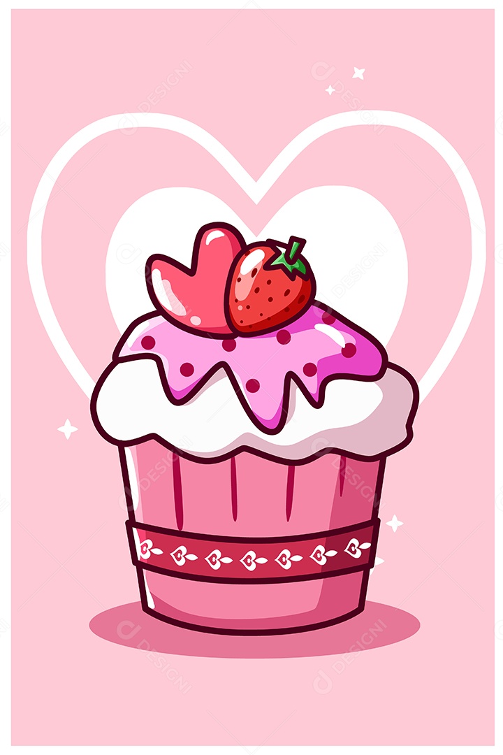 Cupcake Ilustração Vetor EPS + AI