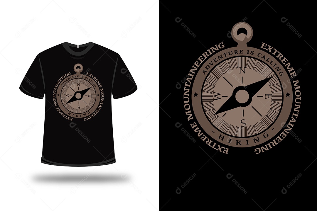 Camiseta  Montanhismo Extremo Vetor EPS