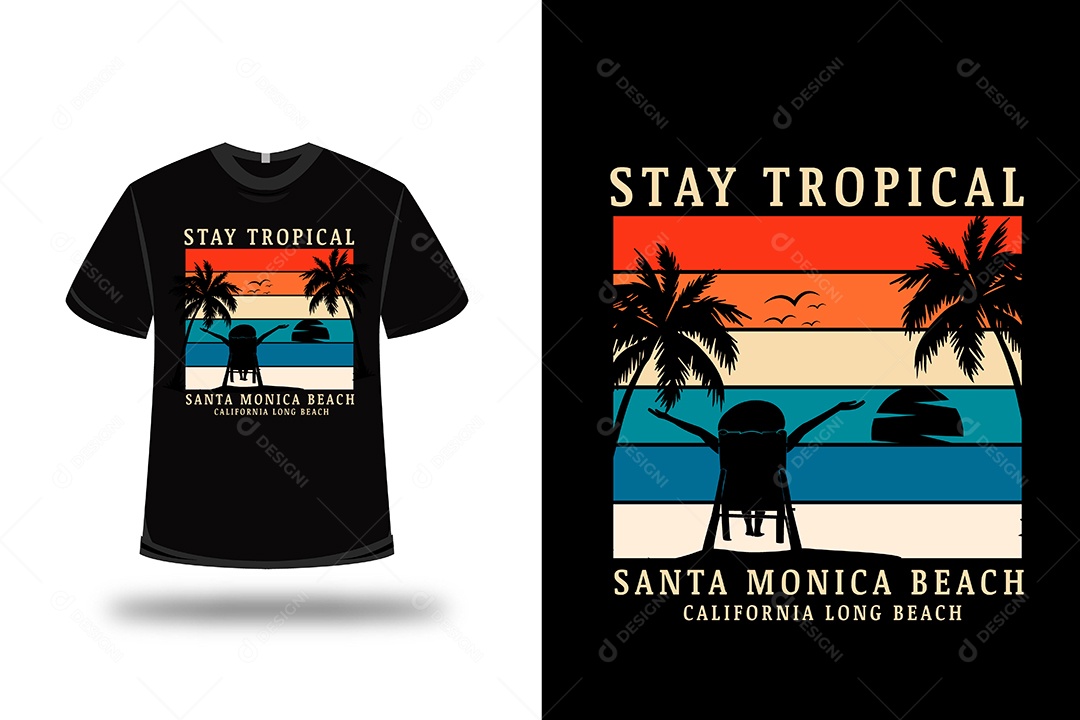 Camiseta Fique Tropical  Vetor EPS
