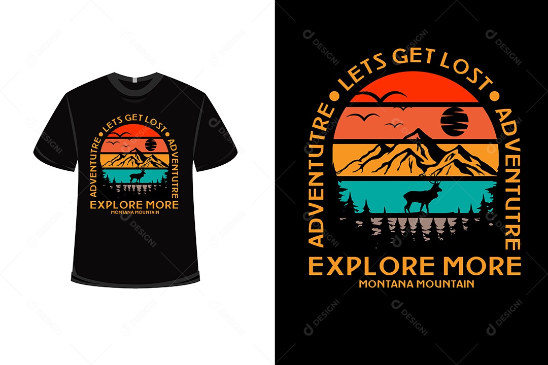 Camiseta Explorar Mais  Vetor EPS