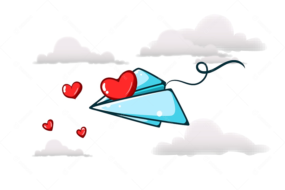 Avião de Papel Ilustração Vetor EPS + AI