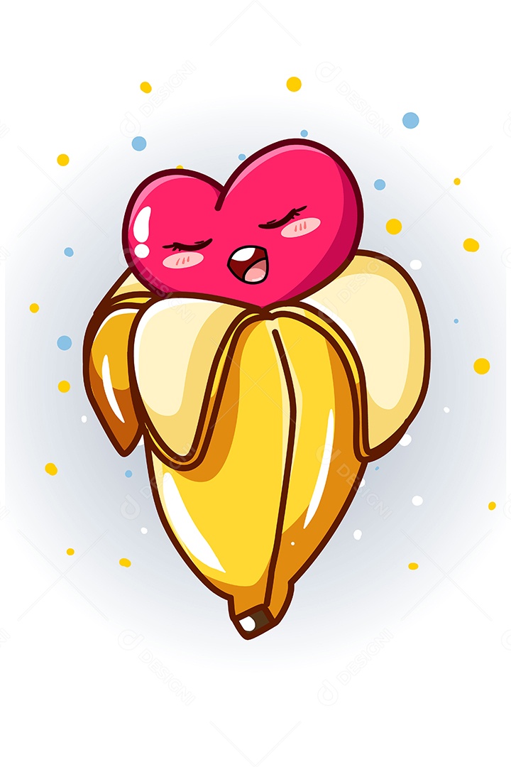 Banana Cupcake Ilustração Vetor EPS + AI