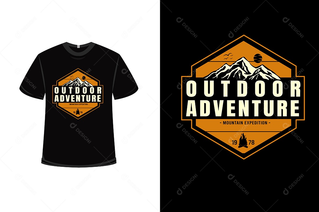 Camiseta Aventura ao ar Livre Vetor EPS