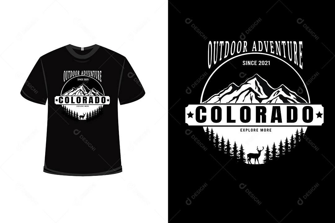 Camiseta Aventura ao ar Llivre Vetor EPS