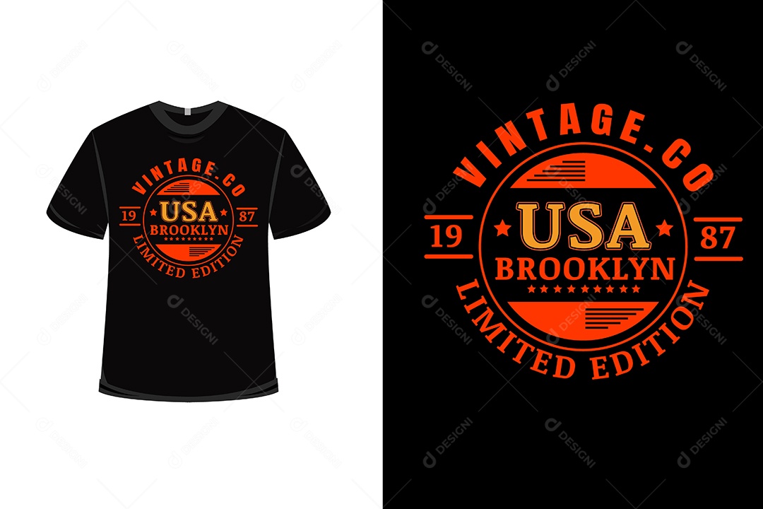 Camiseta Edição Limitada Vintage co Vetor EPS