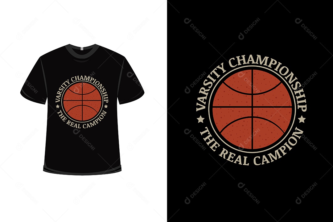 Camiseta Campeonato Universitário  Vetor EPS