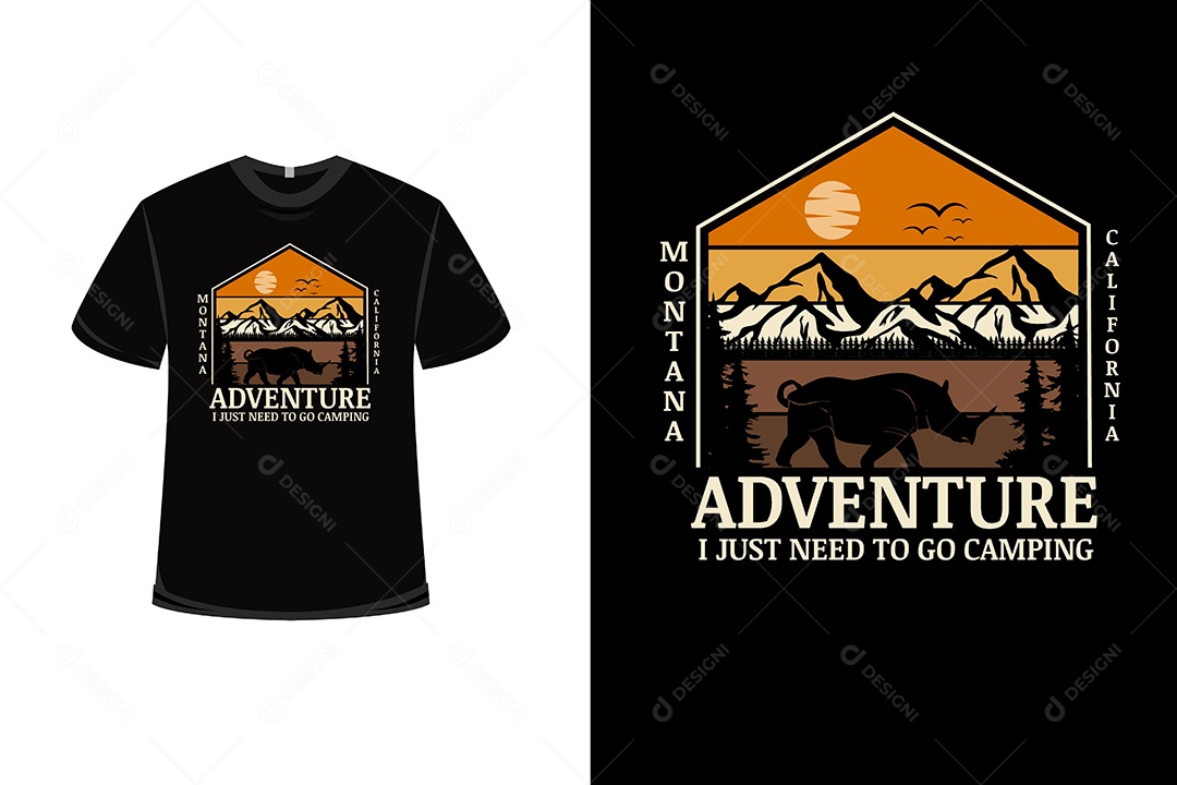 Camiseta Aventura  Vetor EPS