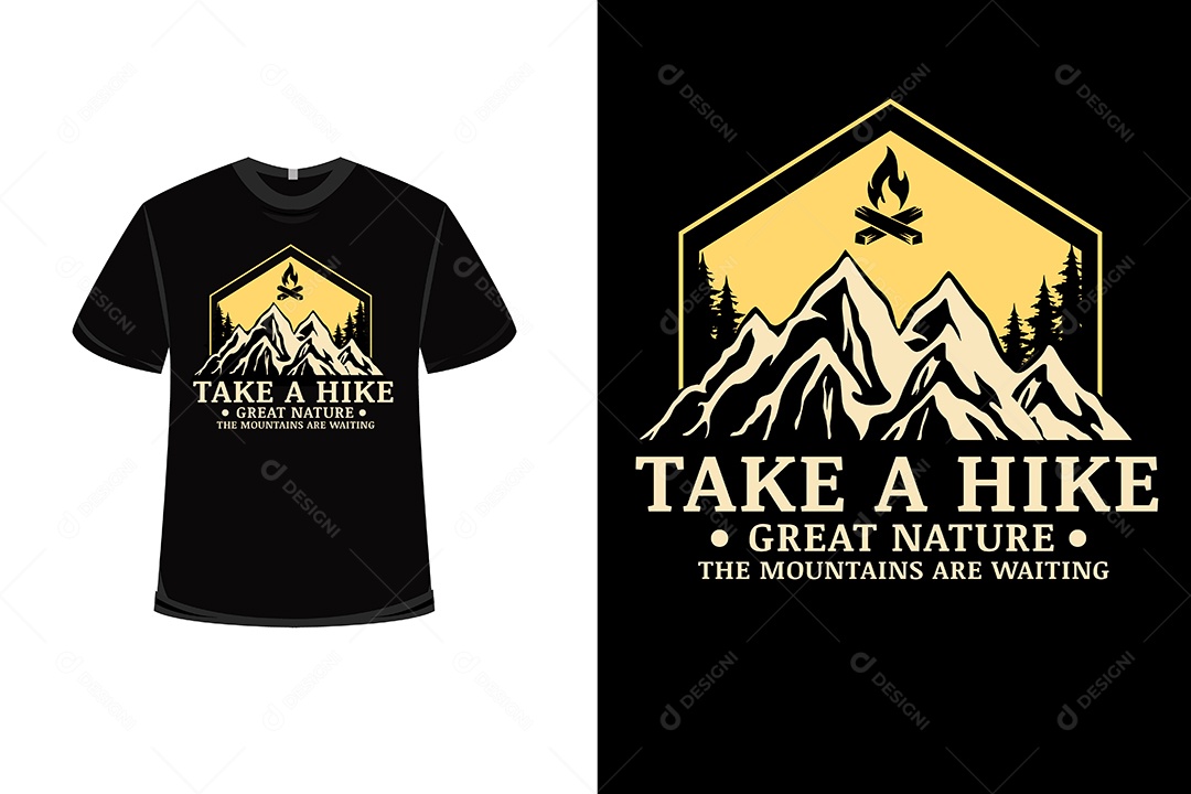 Camiseta  Fazer uma Caminhada Vetor EPS