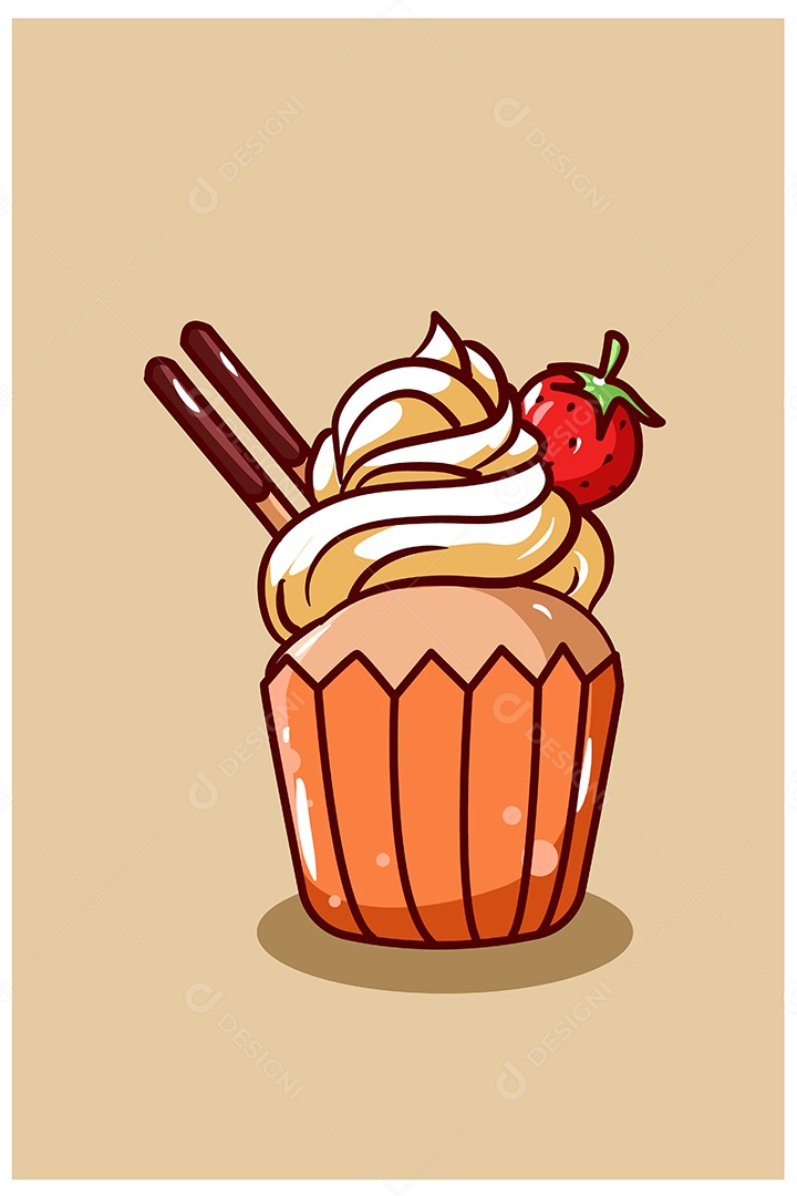 Cupcake Ilustração Vetor EPS + AI