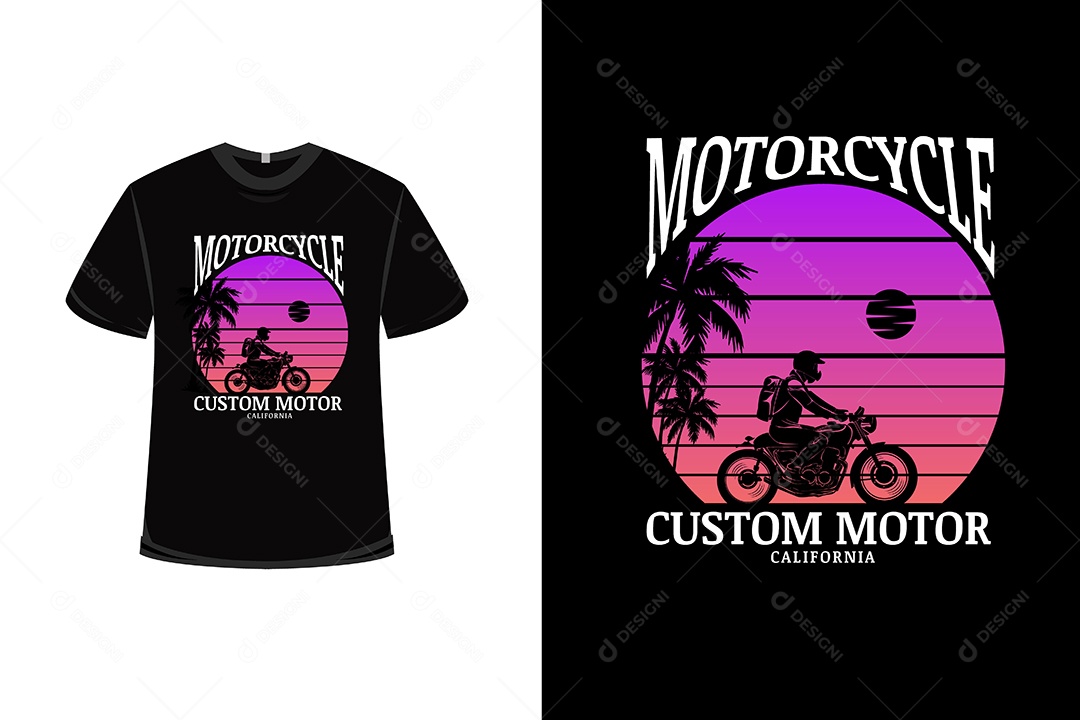 Camiseta Moto Motor Personalizado  Vetor EPS