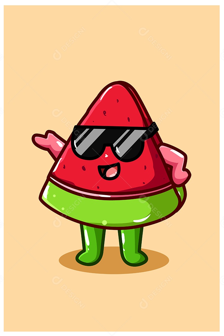 Melancia Ilustração Vetor EPS + AI