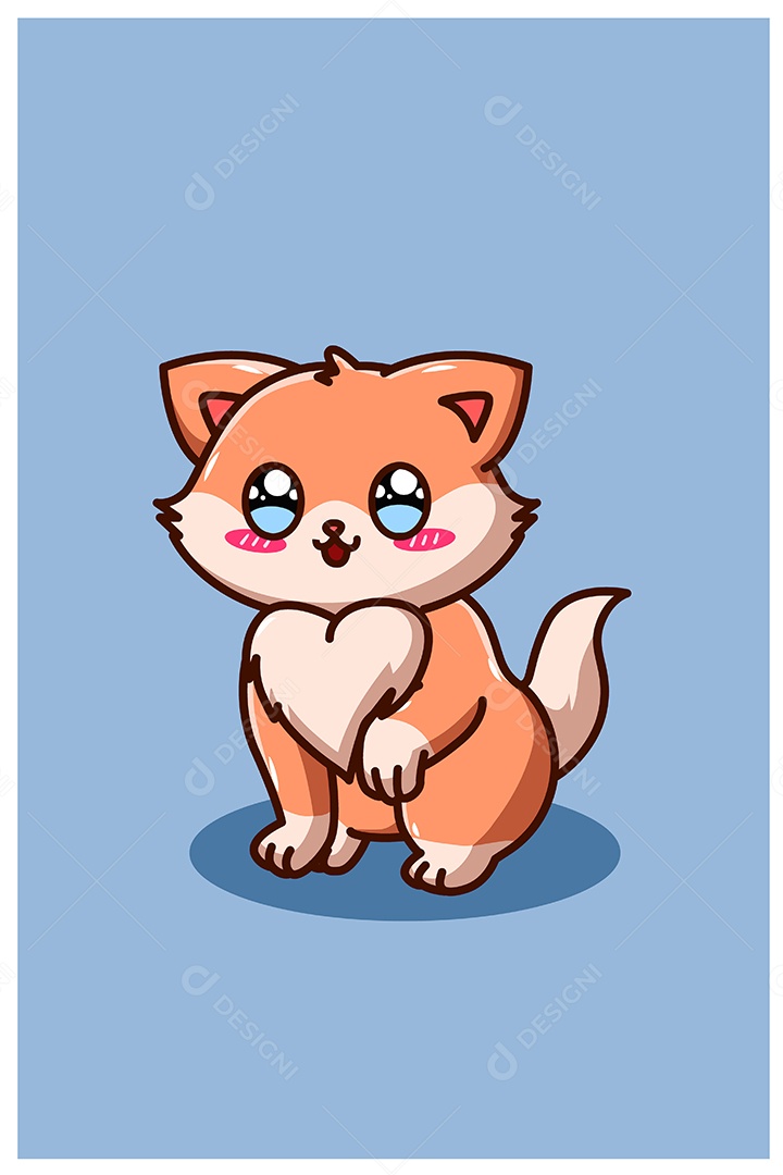 Gato Animal Ilustração Vetor EPS + AI