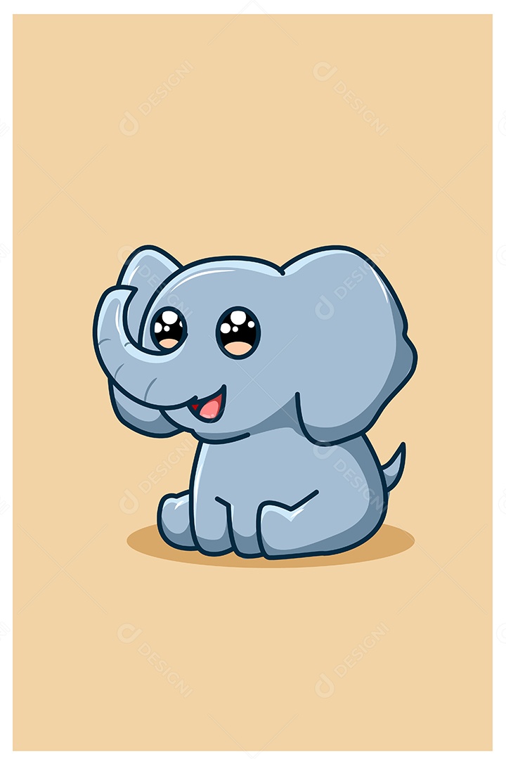 Elefante Ilustração Vetor EPS + AI