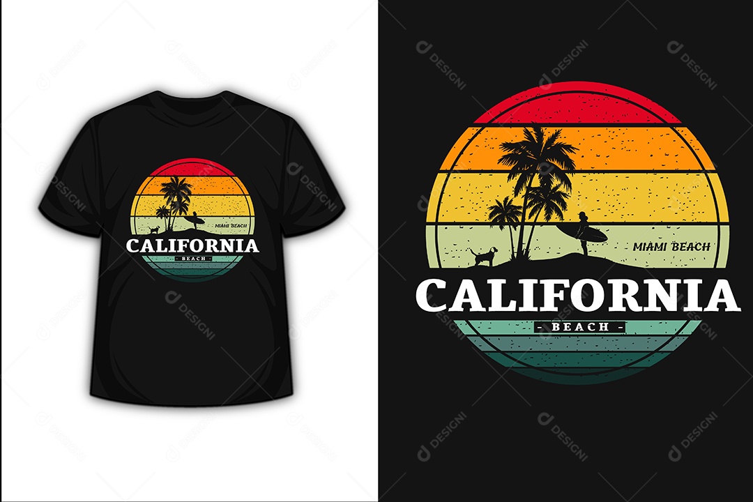 Camiseta Califórnia  Vetor EPS