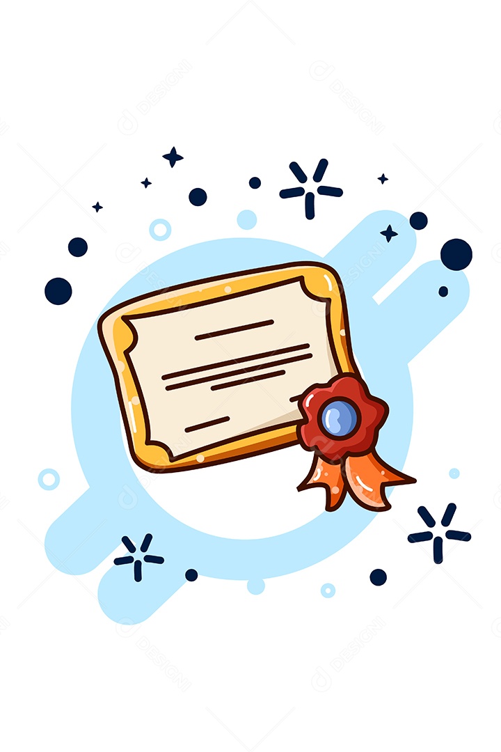 Certificado Ilustração Vetor EPS + AI