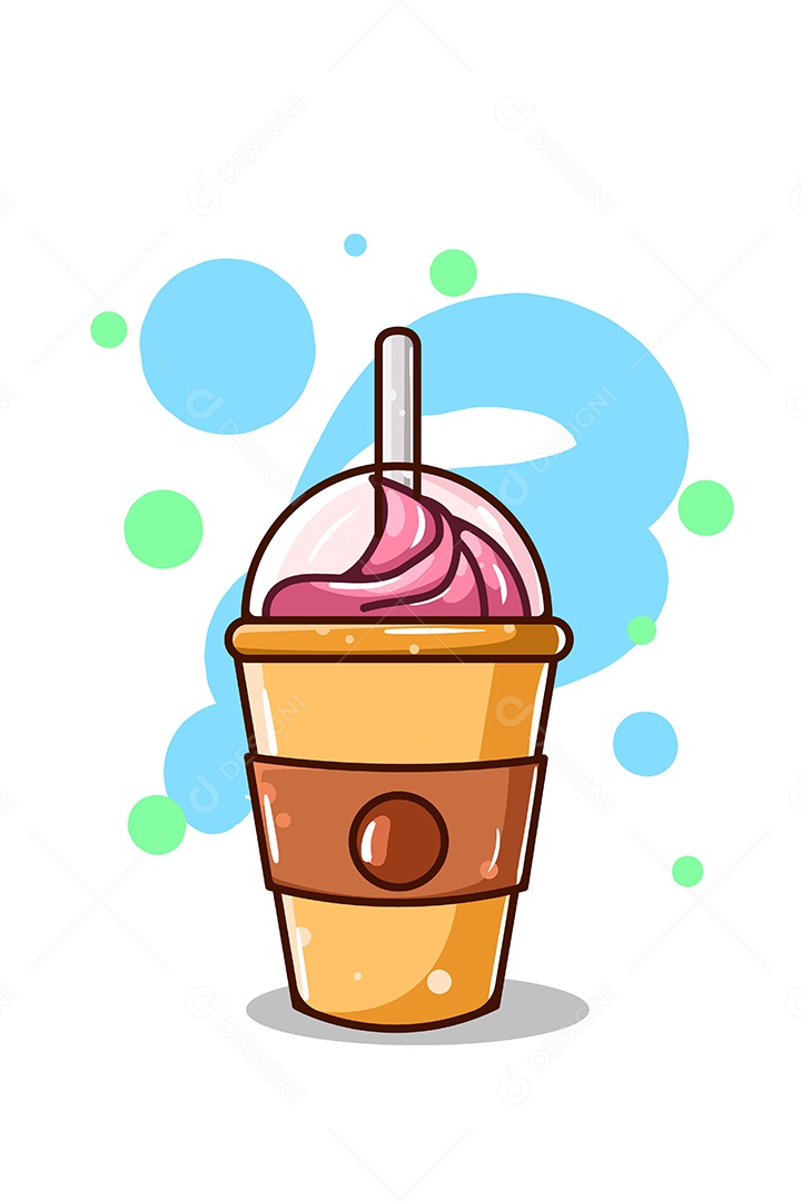 Milkshake Ilustração Vetor EPS + AI
