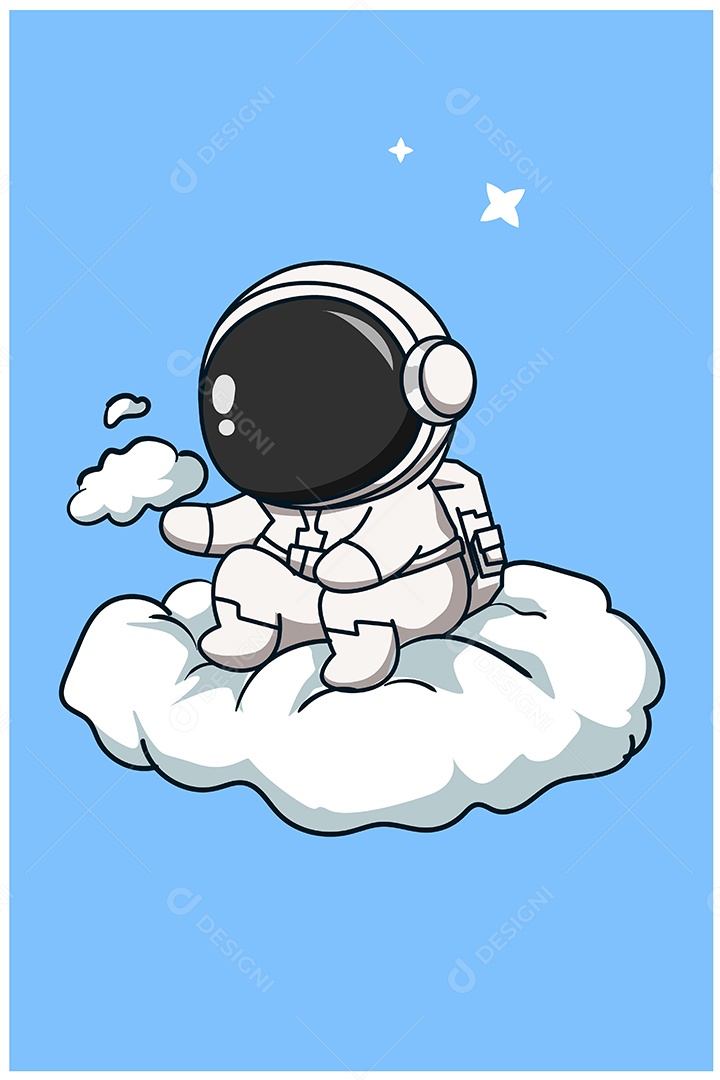 Astronauta Ilustração Vetor EPS + AI
