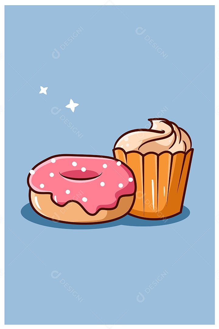 Cupcake Ilustração Vetor EPS + AI