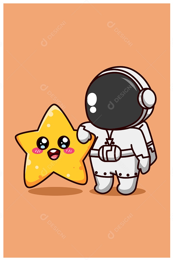 Astronauta Ilustração Vetor EPS + AI