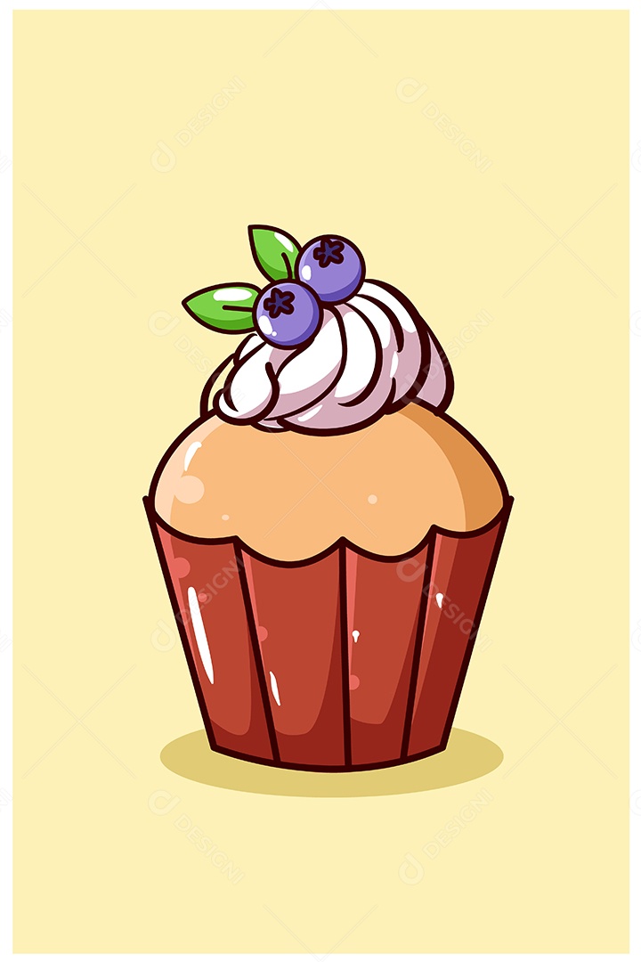 Cupcake Ilustração Vetor EPS + AI