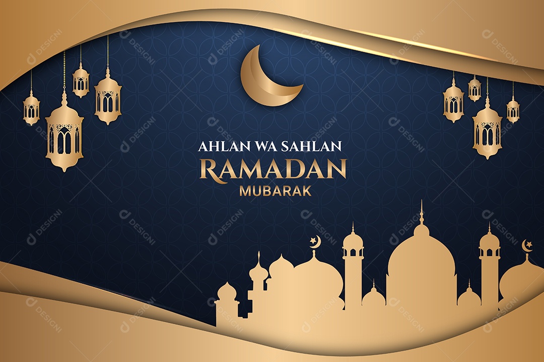 Feliz Ramadã Vetor EPS Editável