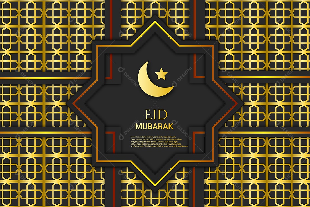 Feliz Eid Vetor EPS Editável