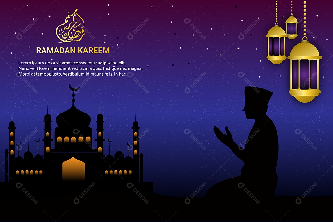 Ramadã Kareem Vetor EPS Editável