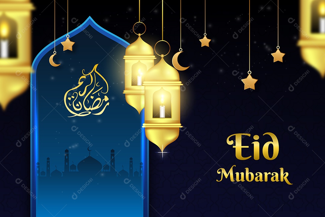 Feliz Eid Vetor EPS Editável