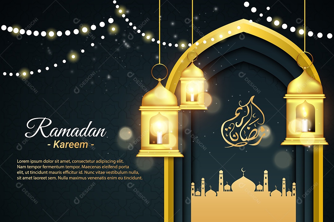 Ramadã Kareem Vetor EPS Editável