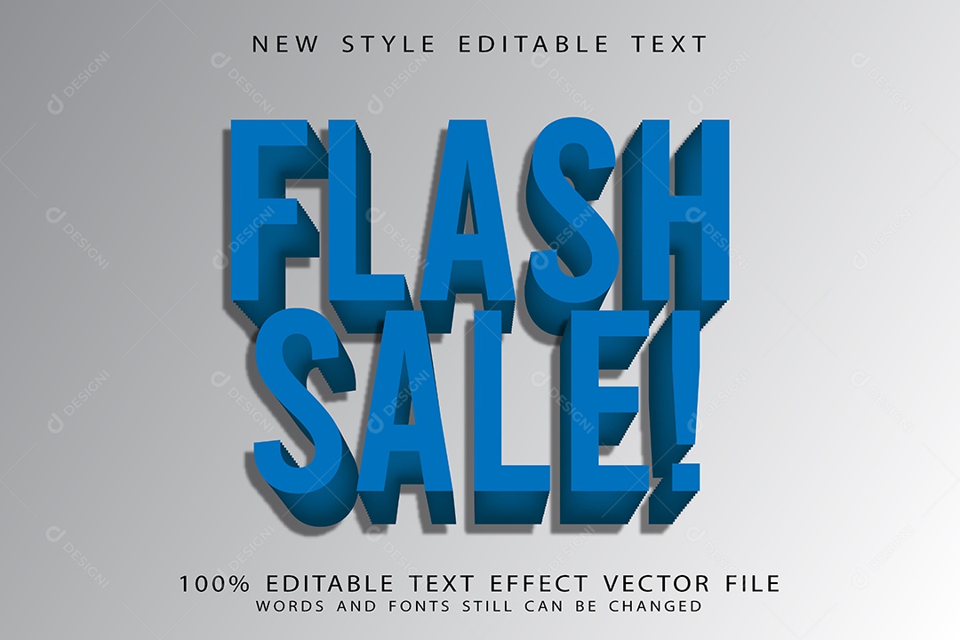 Efeito de Texto Venda Relâmpago Vetor EPS Editável