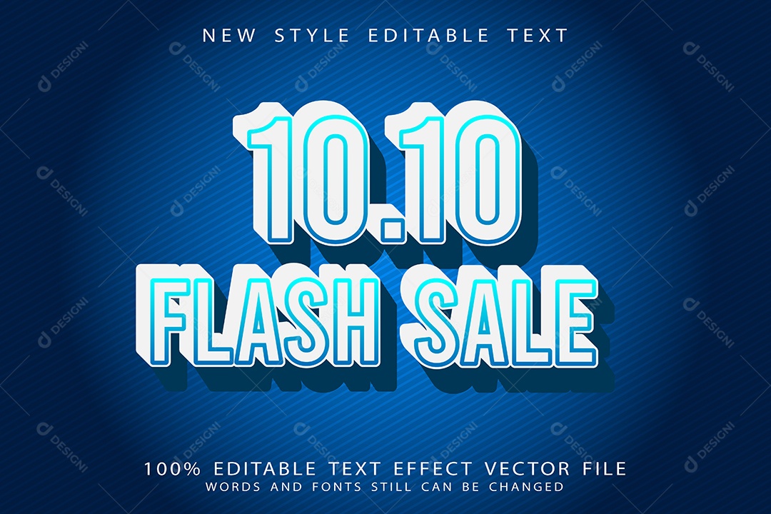 Efeito de Texto Venda Relâmpago Vetor EPS Editável