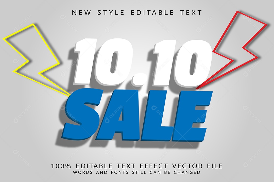 Efeito de Texto Oferta Vetor EPS Editável