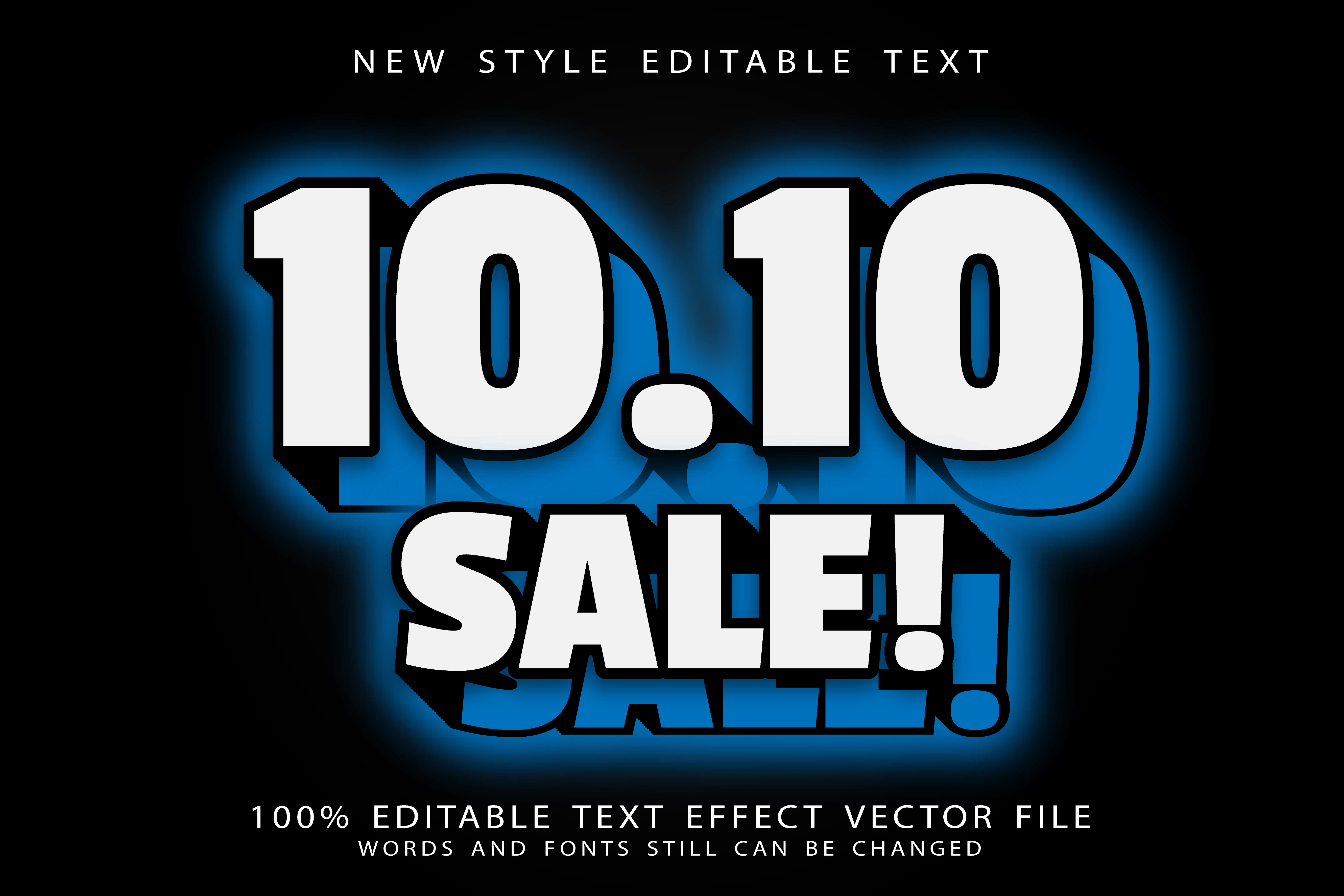 Efeito de Texto Oferta Vetor EPS Editável