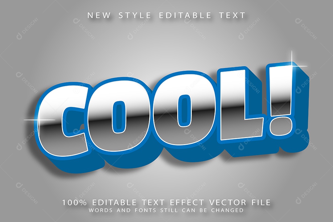 Efeito de Texto Legal Vetor EPS Editável