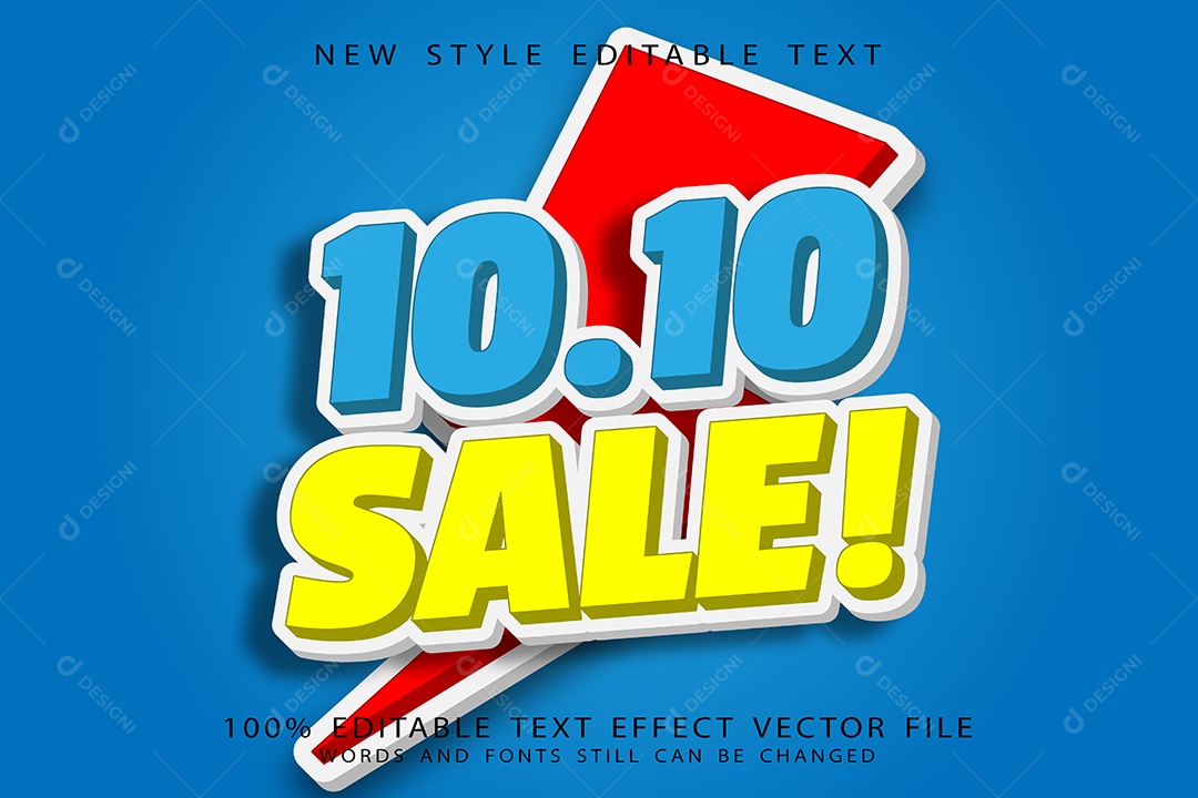 Efeito de Texto Oferta  Vetor EPS Editável