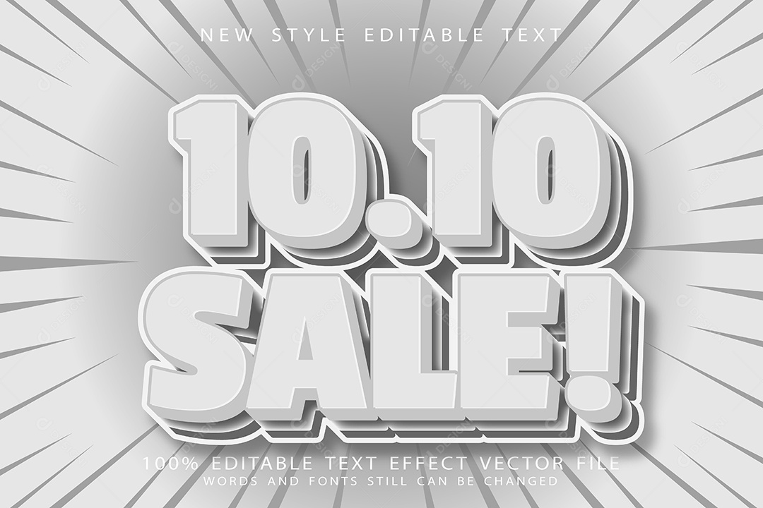 Efeito de Texto Oferta Vetor EPS Editável