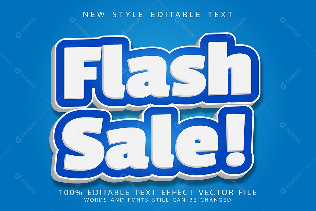 Efeito de Texto Venda Relâmpago Vetor EPS Editável