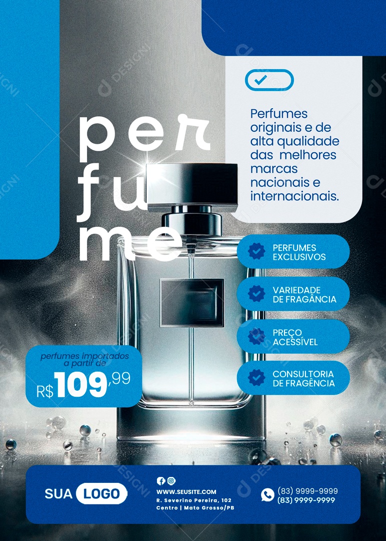 Perfume Originais e de Alta Qualidade Social Media PSD Editável
