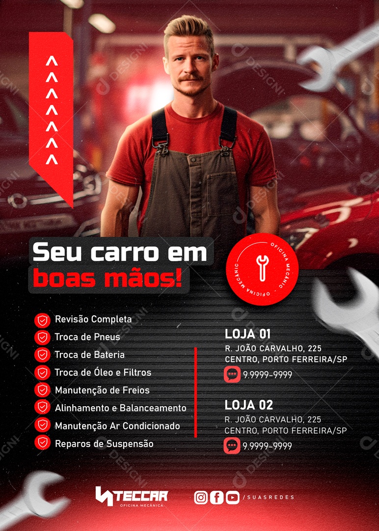 Seu Carro em Boas Mãos Social Media PSD Editável
