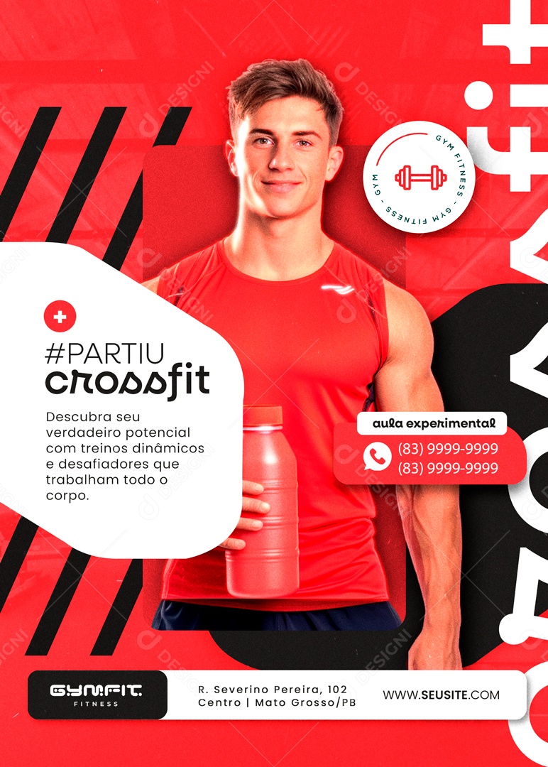 Academia Partiu Crossfit Social Mídia PSD Editável