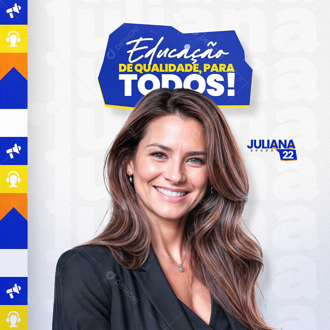 Campanha Eleitoral Política Eleição Prefeito Vereador Governador Deputado Social Media PSD Editável